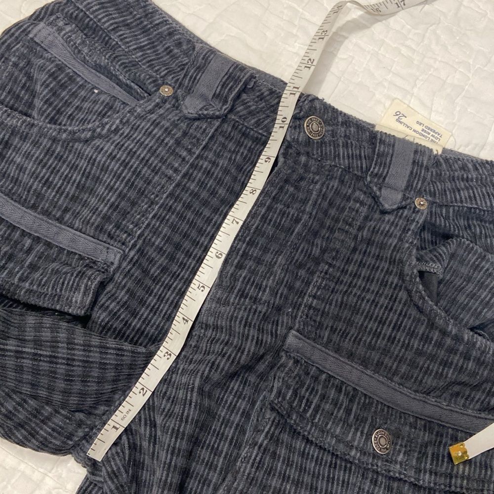 We The Free The London Calling Low Rise Tapered Leg Corduroy Plaid Pants sz26 - Picture 12 of 14